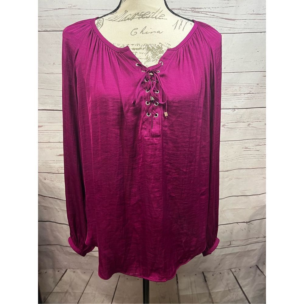 Jennifer Lopez XS maroon blouse - 2188